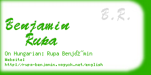 benjamin rupa business card